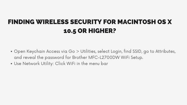 Brother MFC L2700DW WiFi Setup