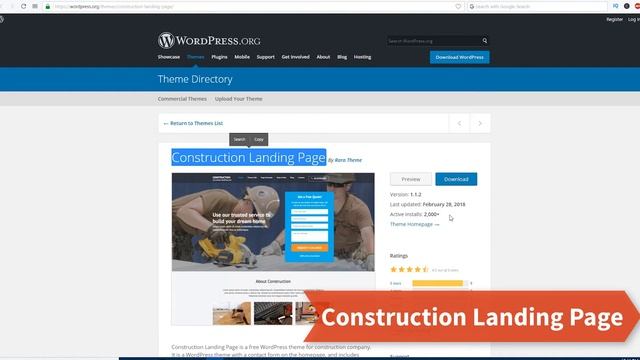 WordPress Construction Themes Free for construction company website building смотреть онлайн
