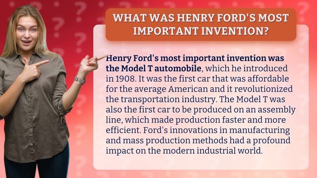What was Henry Ford's most important invention? смотреть онлайн