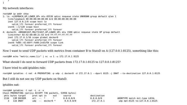 DevOps & SysAdmins: How to forward UDP packets from Docker container to host 127.0.0.1? смотреть онлайн