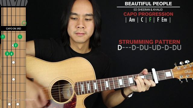 Beautiful People Guitar Cover Ed Sheeran 🎸 |Tabs + Chords| смотреть онлайн