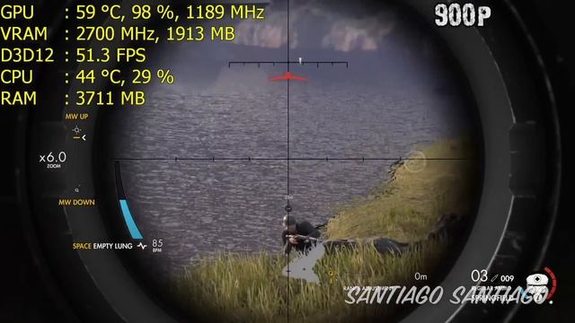 Sniper Elite 4: GTX 750 ti - i3 6100 - 1080p - 900p - 720p + DX12 vs DX11 смотреть онлайн