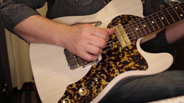 Waterslide Guitars T-Style Thinline White Blonde w/Lollar Lap Steel+Teisco-Spec Gold Foil Pickups смотреть онлайн