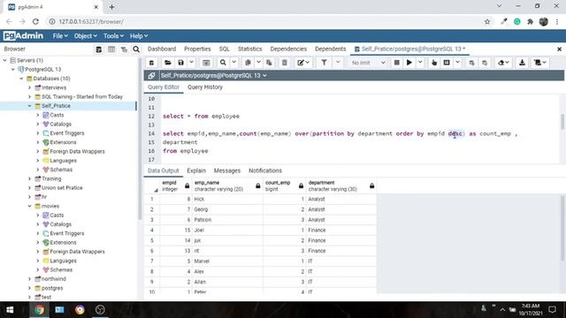 Execution of SQL Query смотреть онлайн