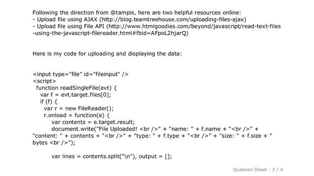 HTML : Javascript: Load csv file and print it to page смотреть онлайн