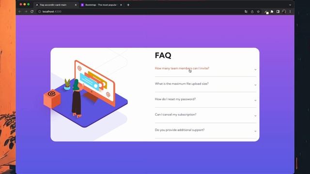 Faq Accordion Card | Frontend Mentor Example смотреть онлайн