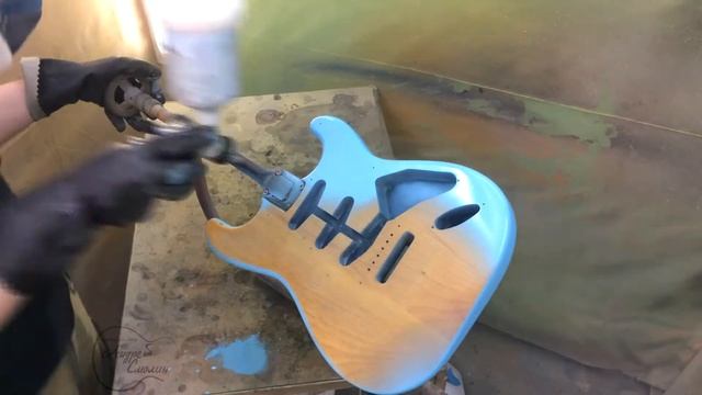 Покраска деки Fender Stratocaster смотреть онлайн