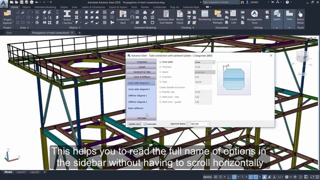 Advance Steel 2020: Enhanced Dialog Boxes With Sidebar смотреть онлайн