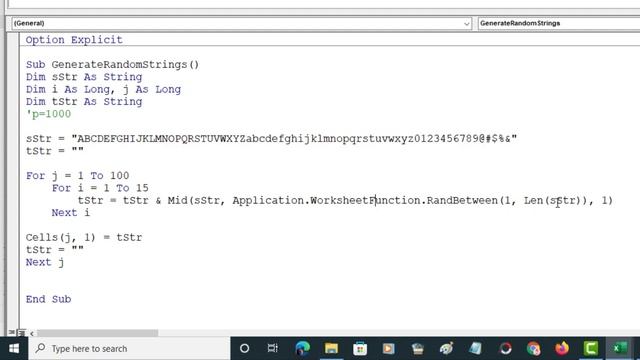 Generate Random Strings in Excel with VBA смотреть онлайн