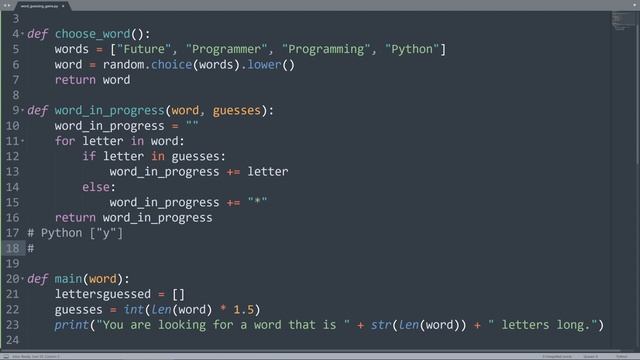 Word Guessing Game Project - Python Fundamentals 4.P1 смотреть онлайн