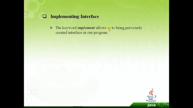 Interfaces in Java | Code Example смотреть онлайн