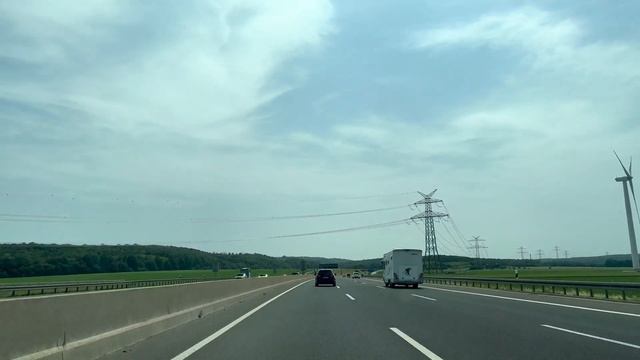 Driving in Germany: Autobahn A7 E45 from Hannover to Northeim смотреть онлайн