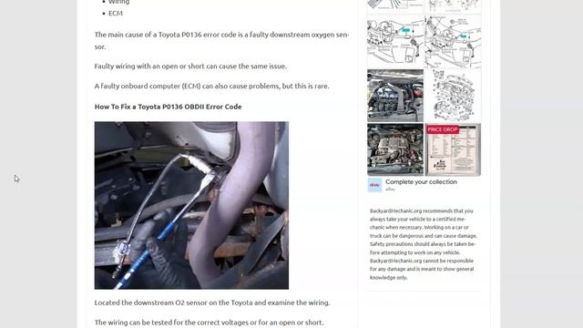 Causes And Fixes Toyota P0136 Error Code: “O2 Sensor Circuit Malfunction (Bank 1, Sensor 2)”