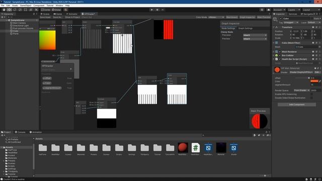 How to create a Segmented Health Bar Shader - Unity Shadergraph! смотреть онлайн