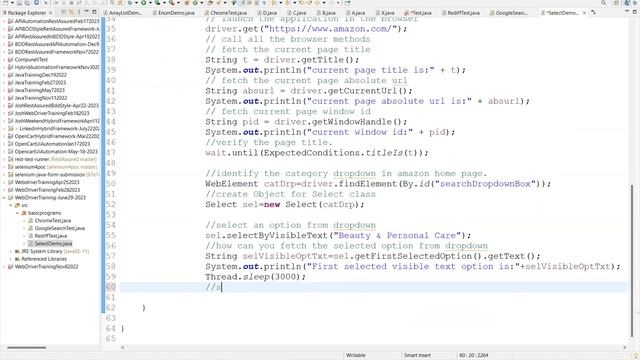 Webdriver Select Class Demo July 07 2023 смотреть онлайн