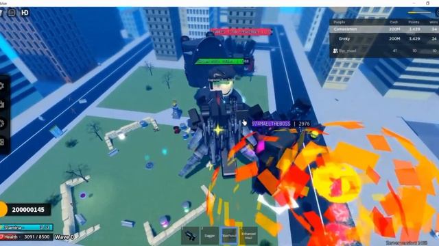 Cineman and Titan Cameraman VS all toilets (Skibidi Toilet Siege Defense : Roblox) смотреть онлайн