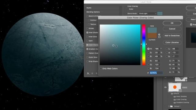 How to easily create planets in Photoshop - Andrei Oprinca смотреть онлайн