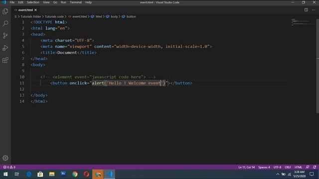 HTML EVENTS Tutorial in hindi #12 html and css tutorial смотреть онлайн
