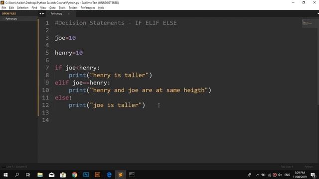 IF Else Statement - Python Decision Making Statement Tutorial смотреть онлайн