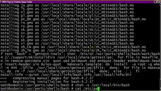 BASH SHELL INSTALLATION IN BSD Part 2 смотреть онлайн