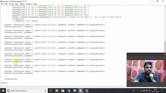 Tic Tac Toe game in Python using tkinter смотреть онлайн