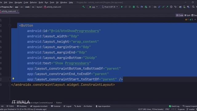 ANDROID - PROGRESS BAR - CIRCULAR, LINEAR, CLOCKWISE, ANTI CLOCKWISE || TUTORIAL IN KOTLIN смотреть онлайн
