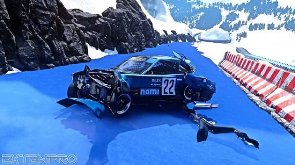 Icy Road Slippery Slope - BeamNG drive