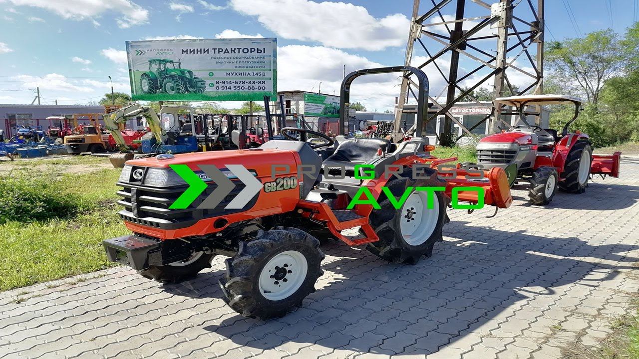 Минитрактор KUBOTA GB200 смотреть онлайн