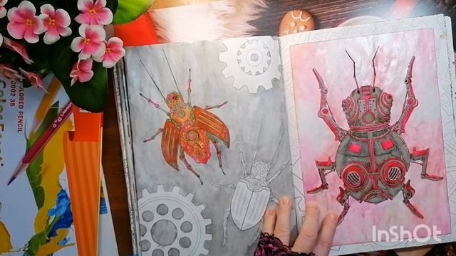 Стимпанк раскраска. Обзор, готовые работы и фоны смотреть онлайн