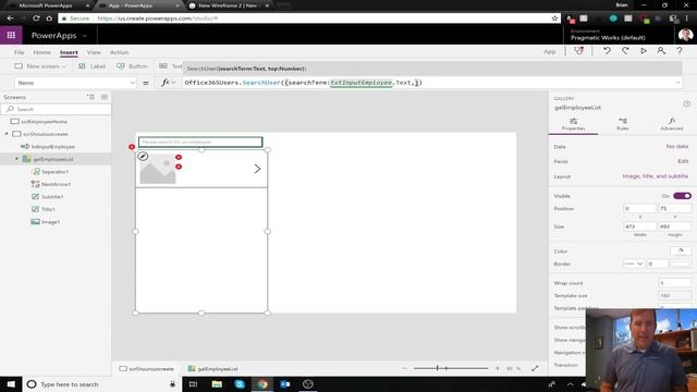 Search an Employee Directory in PowerApps w/ the Office365Users Connector смотреть онлайн