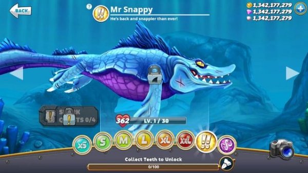 Hungry Shark World - Mecha Sharkjira Unlocked All 39 Sharks Unlocked Hack Gems and Coins