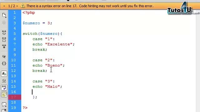 Condicional Switch y Case. Tutorial 18. Curso de Programación Php y MySql en Español. смотреть онлайн