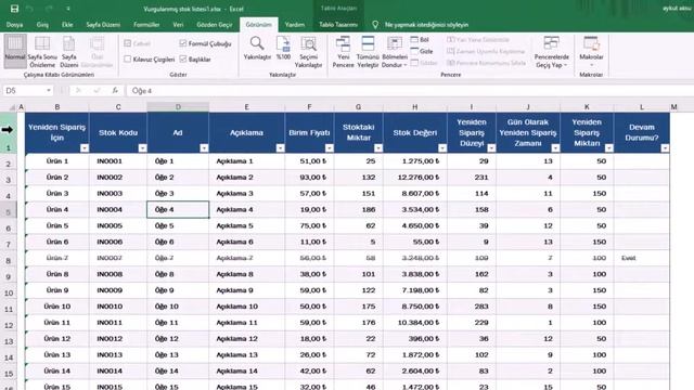 EXCEL, SATIR ve SÜTUN SABİTLEME / DONDURMA İŞLEMİ смотреть онлайн