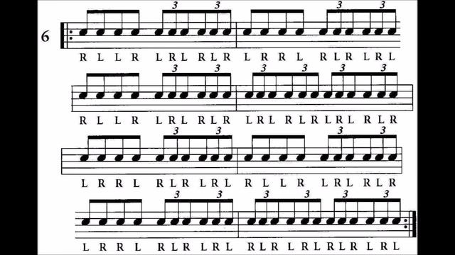#5 Stick Control for Snare George L Stone page 9 Triplets ex 1-9 1 min 40bpm смотреть онлайн