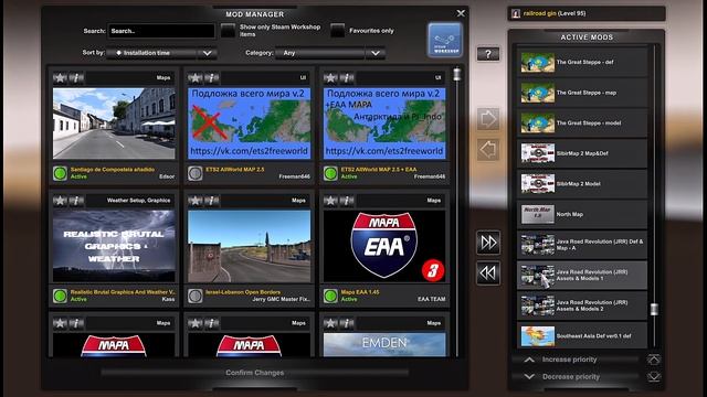 ETS2 1.45 ROEX GLOBAL COMBO 25 MAPS смотреть онлайн