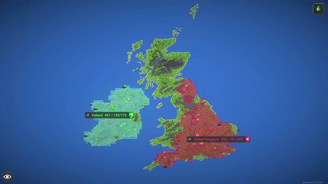 WorldBox Timelapse | Ireland VS United Kingdom | +1300 YEARS смотреть онлайн