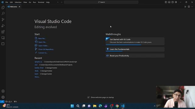 Como instalar visual studio Code ponerlo en español y descargar extensiones en windows 11 смотреть онлайн
