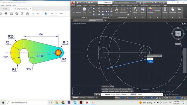 AutoCAD 2D Exercise 24 смотреть онлайн