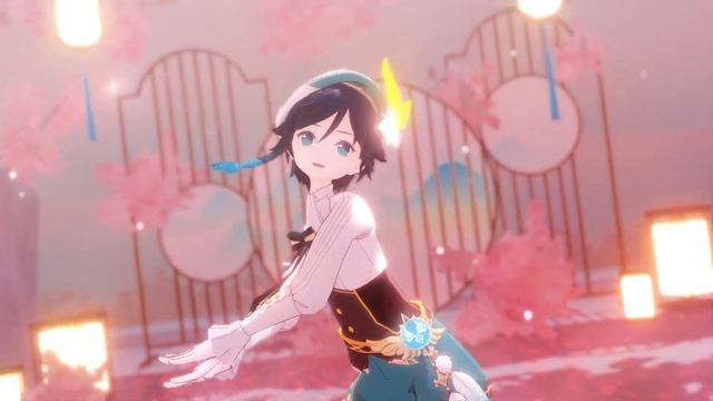 MMD 原神  Genshin ImpactSparklingVenti4K 60FPS