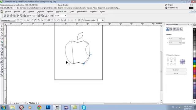 crear logo de apple en corel draw x3 parte 1 смотреть онлайн