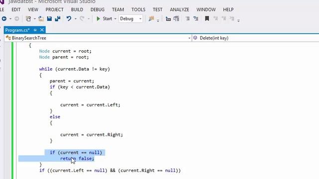 delete Leaf Node Binary Search tree (Arabic) BAU , Part 1 смотреть онлайн