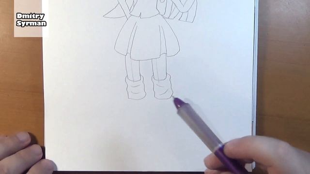How to draw equestria girls Twilight Sparkle, Как нарисовать девушку эквестрии Твайлайт Спаркл смотреть онлайн