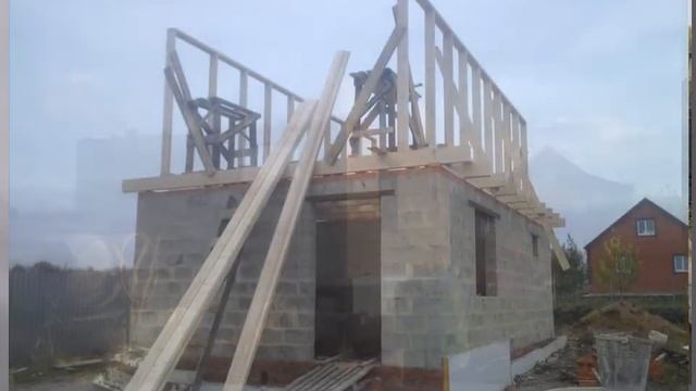 Баня из керамзитоблоков с мансардой 5,1 на 8,2 смотреть онлайн