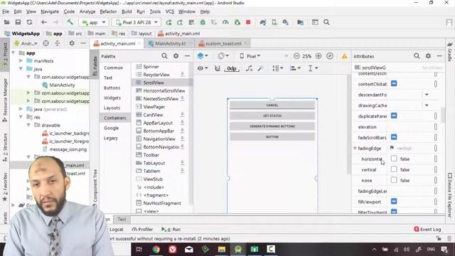 39 Android Kotlin WidgetsApp Create Vertical and Horizontal ScrollView смотреть онлайн