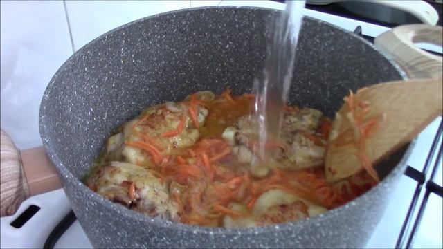 Плов с айвой и курицей - ароматный, рассыпчатый, сытный и очень вкусный. смотреть онлайн