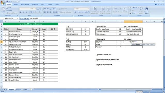 Top 10 Excel Formulas for INTERVIEW | Formulas know to be excel expert смотреть онлайн