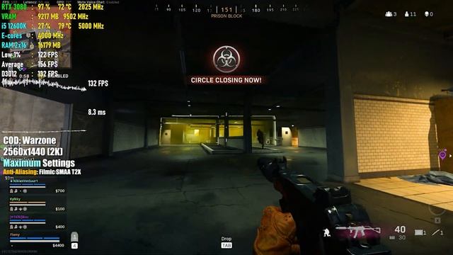 RTX 3080 + I5 12600K + RAM 4000MHz : Test In 8 Games ( Low, Ultra RTX DLSS 1440p )