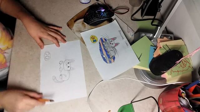 как нарисовать кошку смотреть онлайн