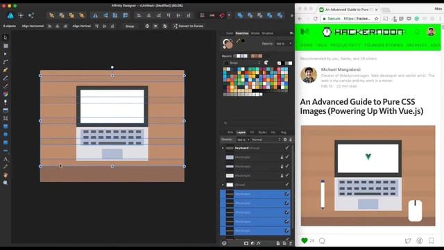 Vector Graphic Speed Art | Vue.js Desk смотреть онлайн