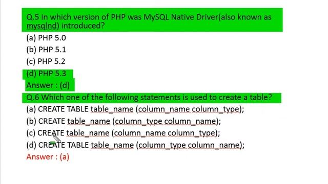 PHP MCQ SET 3 смотреть онлайн